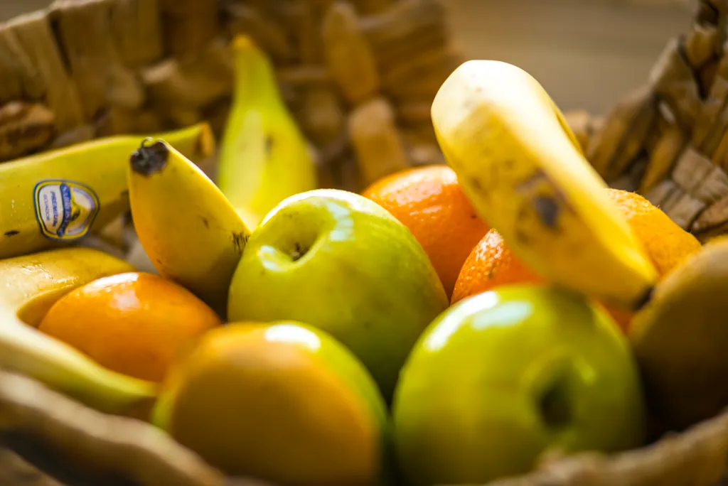 Frutas frescas del desayuno